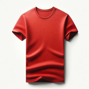 DALL_E2024-06-0810.14.27-Astylishredcrewneckt-shirtmadefromhigh-qualitycotton.Regularfit_suitableforcasualoccasions.Displaythet-shirtonaplainwhitebackgr Red Crew Neck T-Shirt