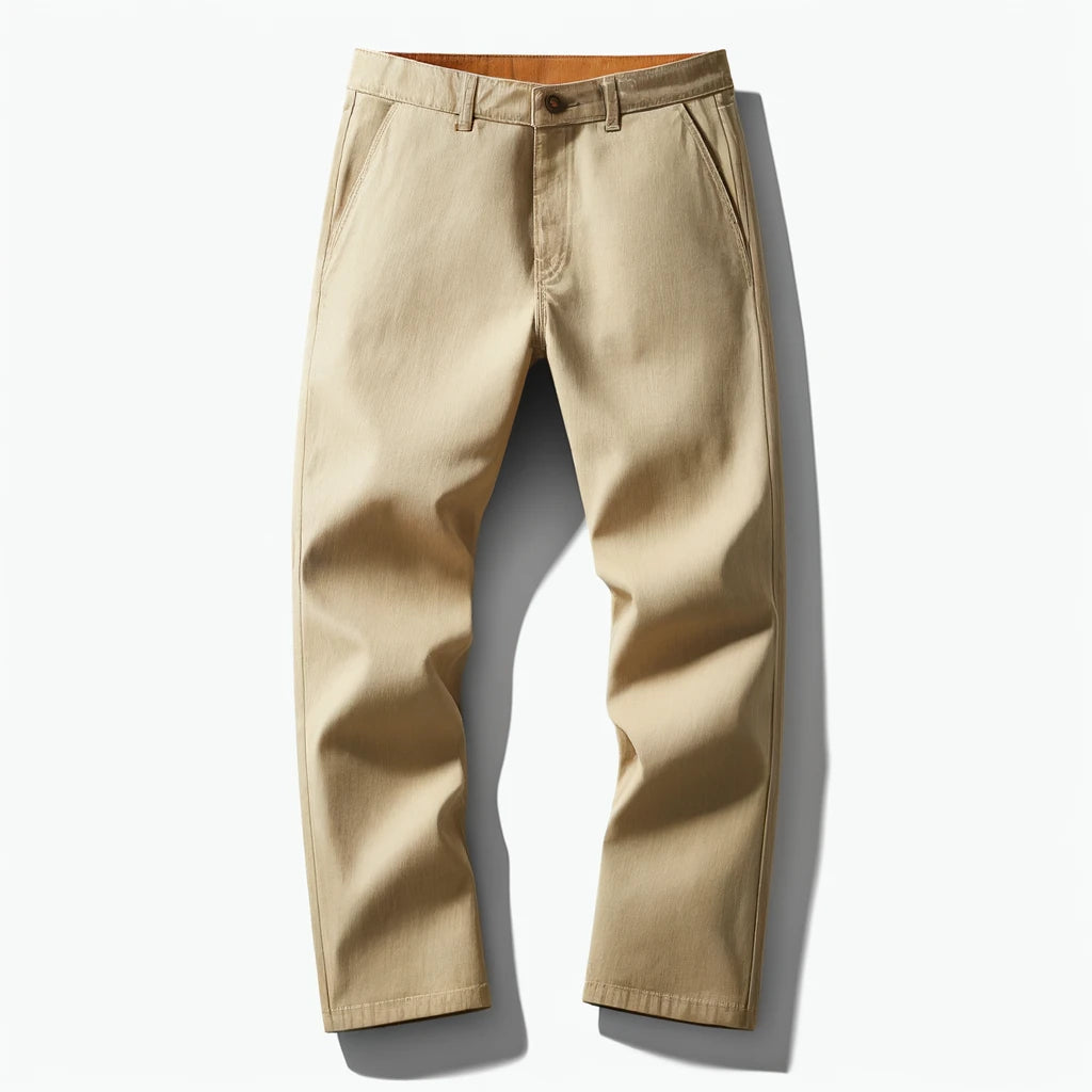 Beige Casual Trouser